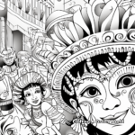 Vibrant Holi Festival Coloring Pages for March 3