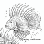 Vibrant Hued Lionfish Coloring Pages 1