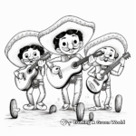 Vibrant Mariachi Band Coloring Pages 3