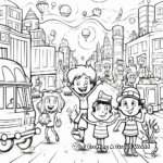 Vibrant New Year Parade Coloring Pages 3