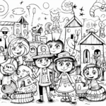 Vibrant New Year Parade Coloring Pages 4