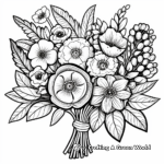 Vibrant Spring Flower Bouquets Coloring Pages 1