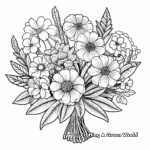 Vibrant Spring Flower Bouquets Coloring Pages 2