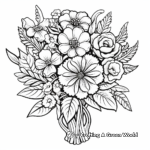 Vibrant Spring Flower Bouquets Coloring Pages 3