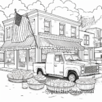 Vibrant USA Street Foods Coloring Pages 2