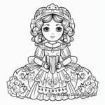 Victorian Doll Coloring Pages for History Lovers 3