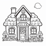 Victorian Style Gingerbread House Coloring Pages 1