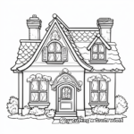 Victorian Style Gingerbread House Coloring Pages 2