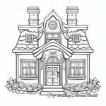 Victorian Style Gingerbread House Coloring Pages 3
