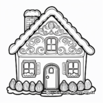 Victorian Style Gingerbread House Coloring Pages 4
