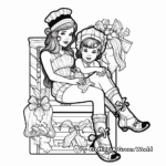 Victorian Style Stocking Coloring Pages 2