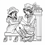 Victorian Style Stocking Coloring Pages 3
