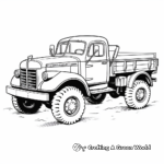 Vintage Army Truck Coloring Pages 1