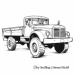 Vintage Army Truck Coloring Pages 2