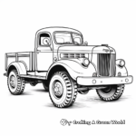 Vintage Army Truck Coloring Pages 3