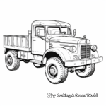 Vintage Army Truck Coloring Pages 4