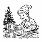 Vintage Christmas Card Coloring Pages 1