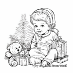 Vintage Christmas Card Coloring Pages 2