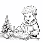 Vintage Christmas Card Coloring Pages 4