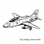 Vintage Combat Jet Coloring Pages 2