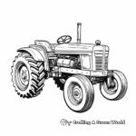 Vintage Farm Tractor Coloring Pages 1