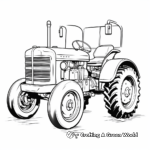 Vintage Farm Tractor Coloring Pages 3