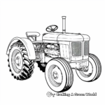 Vintage Farm Tractor Coloring Pages 4