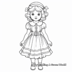 Vintage Paper Doll Coloring Pages 3