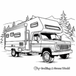 Vintage RV Camper Coloring Pages 1