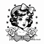 Vintage Sailor Tattoo Coloring Pages for Adults 2