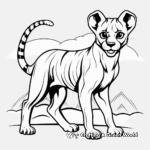 Vintage-Style Tasmanian Tiger Coloring Pages 3
