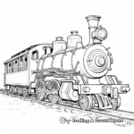 Vintage Victorian Era Steam Train Coloring Pages 3