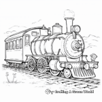 Vintage Victorian Era Steam Train Coloring Pages 4