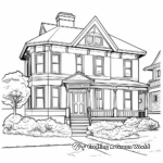 Vintage Victorian House Coloring Pages 2