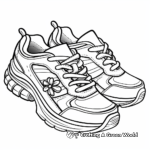 Vintage Women's Running Shoe Coloring Pages 1