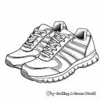 Vintage Women's Running Shoe Coloring Pages 2
