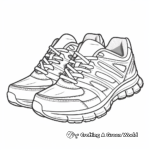 Vintage Women's Running Shoe Coloring Pages 4