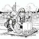 Vintage WWII Memorial Day Coloring Pages 3