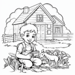 Visit to the Farm: Interactive Coloring Pages 1