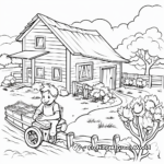 Visit to the Farm: Interactive Coloring Pages 2