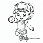 Volleyball Service Position Coloring Pages 1