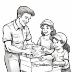 Volunteering and Helping Others Coloring Sheets 1