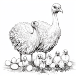 Vulture Family Coloring Pages: Male, Female, and Chicks 1
