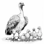 Vulture Family Coloring Pages: Male, Female, and Chicks 2