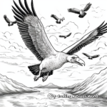 Vultures in Flight: Sky-Scene Coloring Pages 2