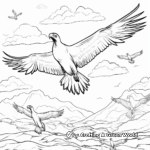 Vultures in Flight: Sky-Scene Coloring Pages 4