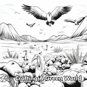 Vulture Coloring Pages - Free &amp; Printable!
