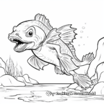 Walleye Catch of the Day Coloring Pages 4