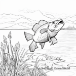 Walleye Lake Scene Coloring Pages 1