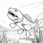 Walleye Lake Scene Coloring Pages 3